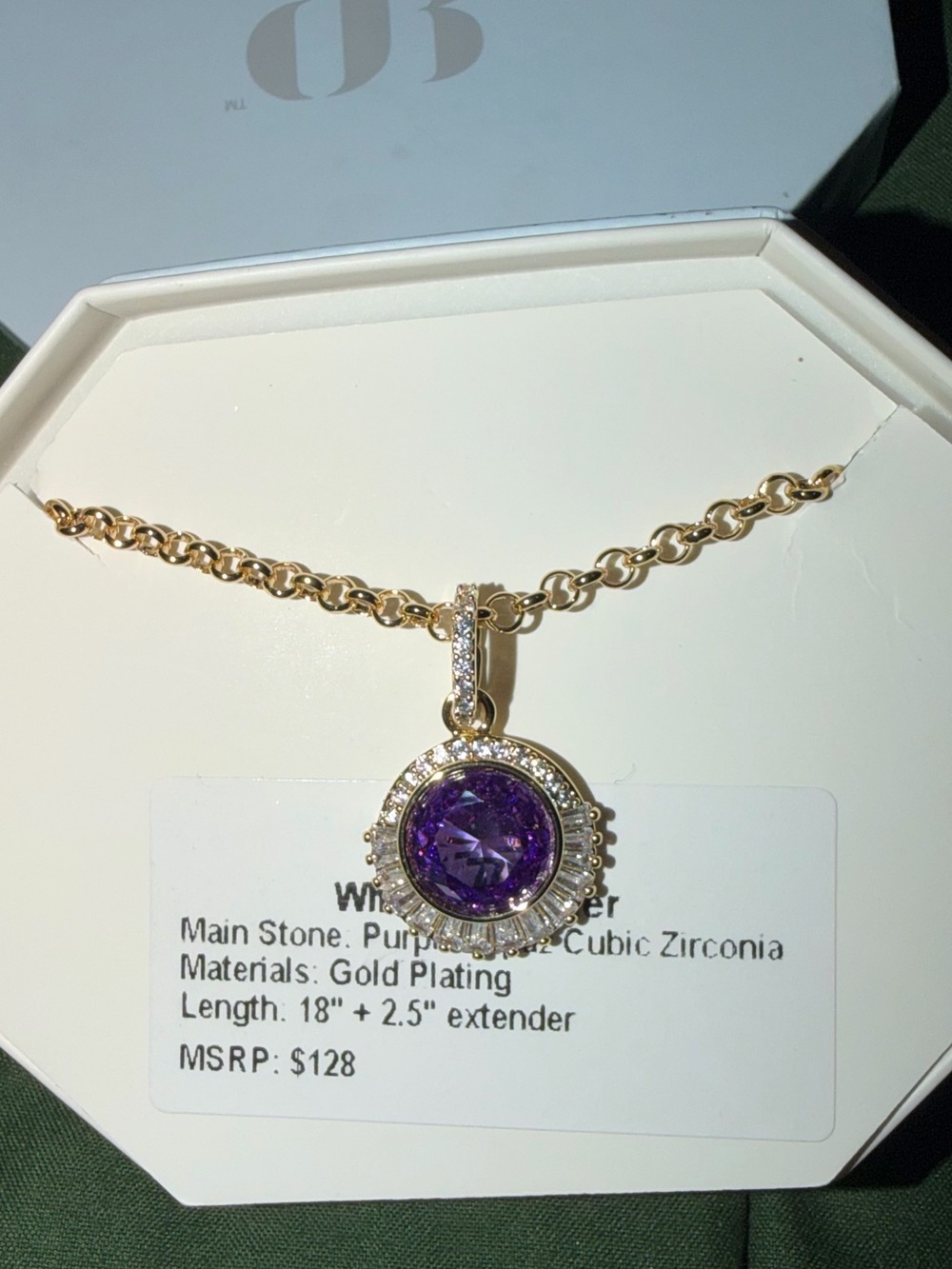 Bomb Party Necklace-What A Stunner Purple Topaz on Gold NK67415